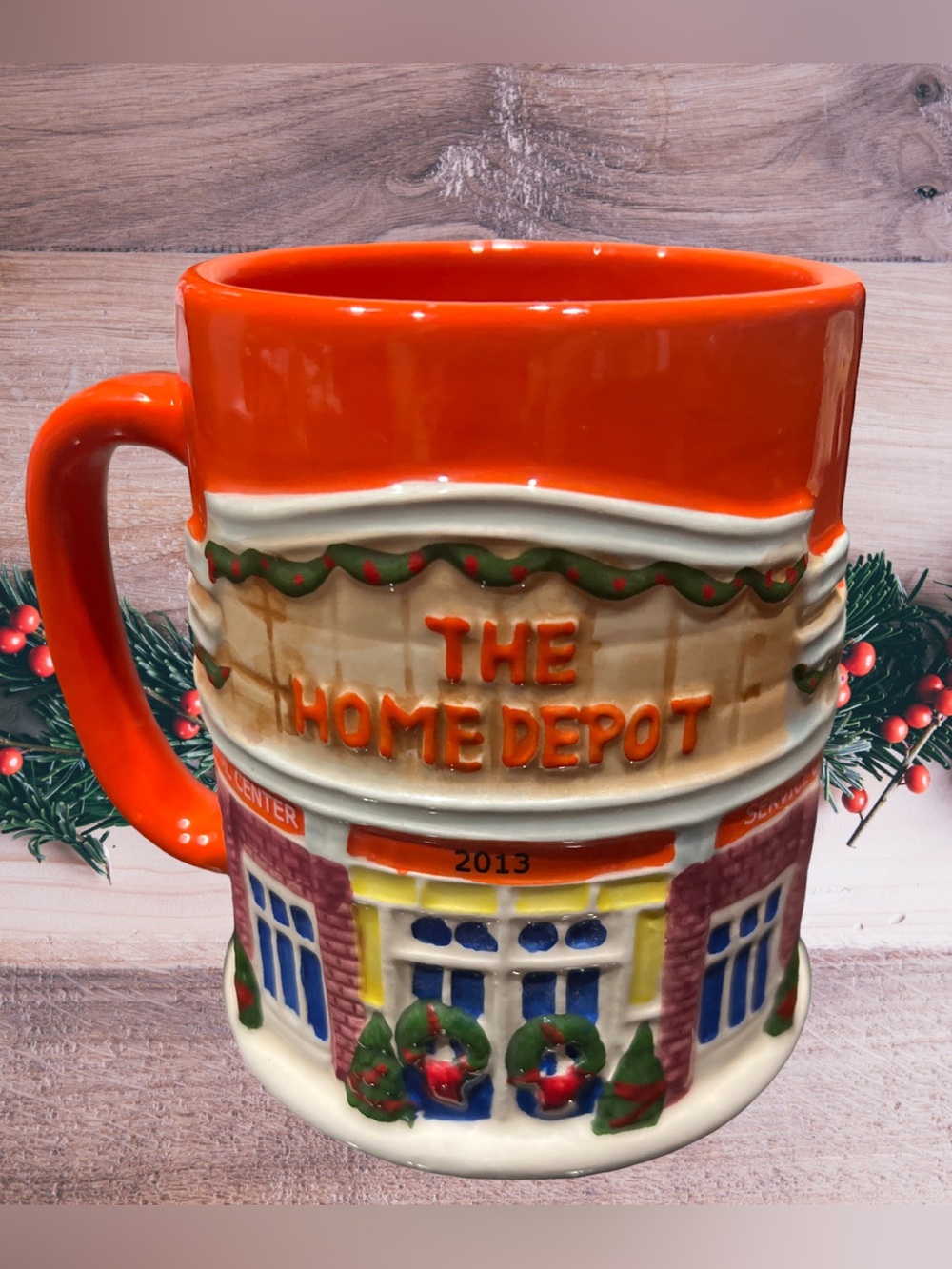The Home Depot Coffee Mug Cup 2013 Mr Christmas Theme Collectible Ceramic